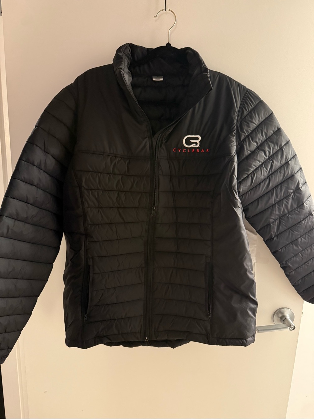 Cyclebar Black Quilted Insulated Puffer Jacket